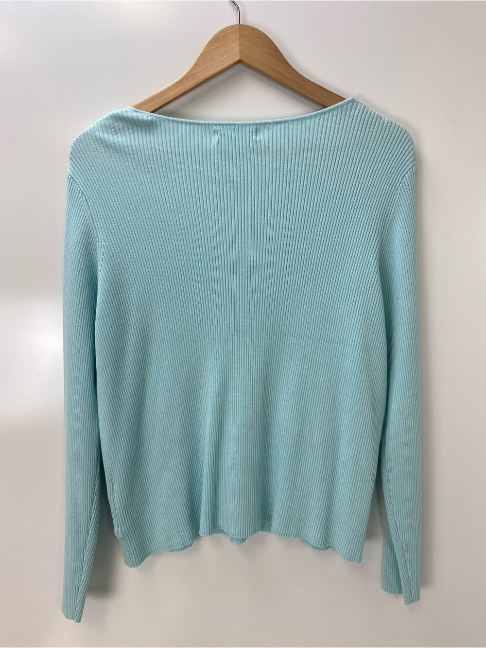 Primark Light Blue Ribbed V-Neck Button Cardigan - Picture 3 of 5